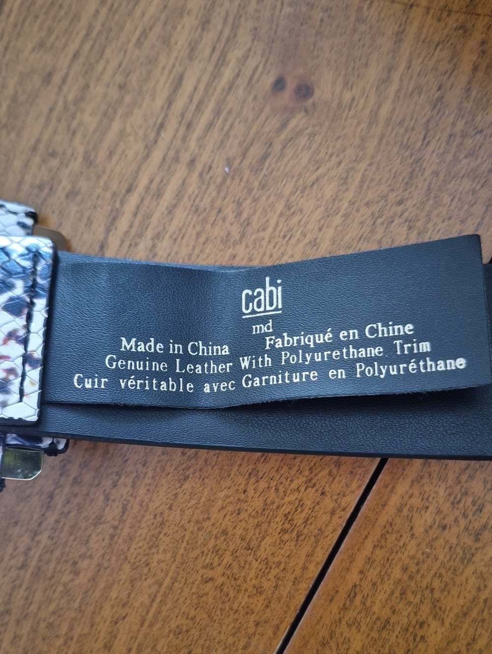Cabi Slither Belt Snake Skin Design - Picture 3 of 3